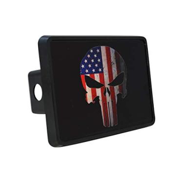 Imagem de Rogue River Tactical EUA Bandeira Americana Trailer capa de engate US Patriotic Vintage Special Forces Crânio