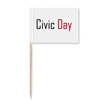 Imagem de Marcador de palito de dente Celebrate Canada Civic Day Blessing Topper Decoração de festa