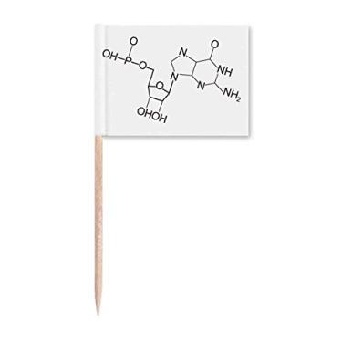 Imagem de Checal Estrutura molecular Ilustração Palito Bandeiras Marcador Decoração de Festa