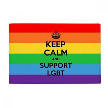 Imagem de DIYthinker Ilustração de bandeira bissexual gay lésbica transgênero tapete antiderrapante tapete de porta de banheiro tapete