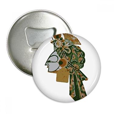 Imagem de Emblema multifuncional com ímã de geladeira, cabeça de brinquedo chinesa sombra