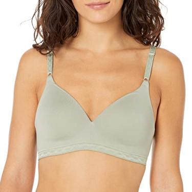 Imagem de Warner's Sutiã feminino Blissful Benefits super macio sem fio levemente forrado confortável Rm1691w, Seagrass, 40D