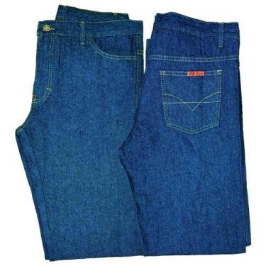 Imagem de Calça Jeans Rs Reforçada Masculina 50Ao56 Básica Trabalho Serviço - Rs
