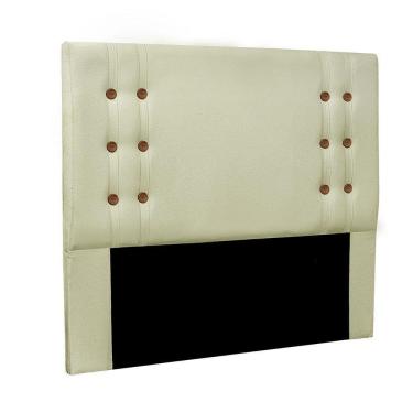 Imagem de Cabeceira Genova Cama Box Casal 140Cm Linho Rustico Natural