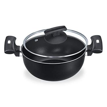Imagem de Caçarola 18 com Tampa Vidro Alumínio Fortaleza Preto