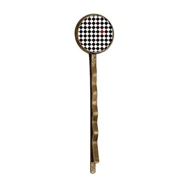 Imagem de Losango Line Art Grain Ilustration Pattern Retro Metal Hair Bobby Pin Headwear