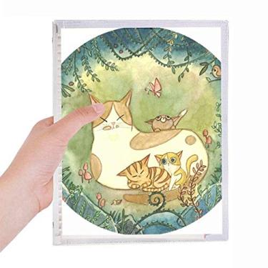 Imagem de Miaoji Pintura Gato Família Fantasia Caderno Folhas Soltas Diário Recarregável Diário Papelaria