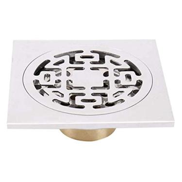Imagem de Ralo do chuveiro Ralo do chuveiro Quadrado Espesso Qualidade Latão Ralo do chão Varanda Cozinha Casa de banho Desodorizante com núcleo de cobre Drenagem anti-mosquito