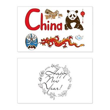 Imagem de China National Symbol Landmark Pattern New Year Festival Cartão de felicitações Bless Message Present
