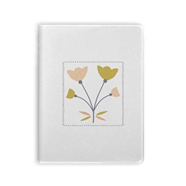 Imagem de Caderno de arte abstrata de quatro rosas com capa de goma