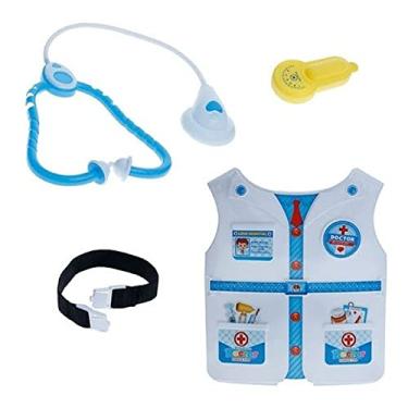Imagem de Kit Médico 2 Acessórios Colete Estetoscópio Brinquedo