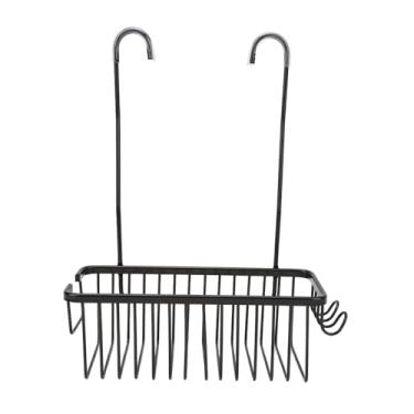 Imagem de Prateleira de Armazenamento de Banheiro, Grande Capacidade, Simples, Fácil Instalação, Durável, Multifuncional, Metal, Cesta de Armazenamento de Alumínio para Banheiro (Preto)