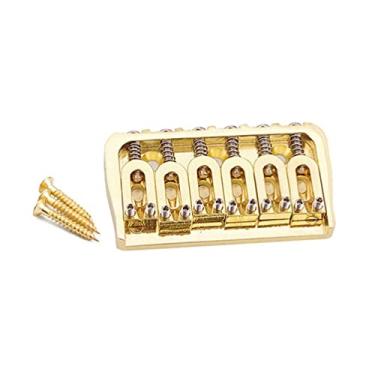 Imagem de Guitarra 6/7 Cordas Tailpiece para Strat SQ ST- Fixação de Guitarra Elétrica Ponte Tremolo Acessórios Padrão Durável Sapatos de Chão Plano Saco de Limite Único Tremolo Sistema de Ponte para 6 Cordas