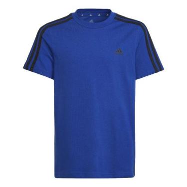 Imagem de Camiseta Infantil 3 Listras Azul - Adidas
