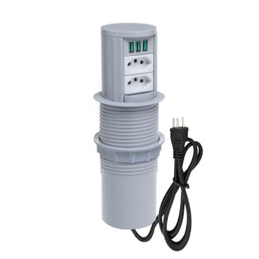 Imagem de Torre Multiplug Automático 2 Tom 20a + 3 usb 5.2A + Indução
