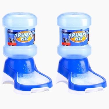 Imagem de TRUQYS Kit de Bebedouros para Animais de Estimação - Bebedouro Automático para Cães e Gatos - 2 Litros - Azul