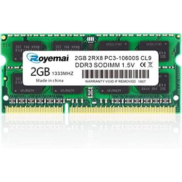 Imagem de PC3-10600S 2GB DDR3 10600 1333MHz PC3-10600 2G 2Rx8 204-pin Sodimm CL9 1.5V Laptop Notebook Módulo de memória RAM