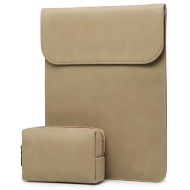 Imagem de HYZUO 15-16 Polegadas Capa para Notebook para MacBook Pro 16 M3/M2/M1 Pro/Max A2991 A2780 A2485 A2141 2024-2019, MacBook Pro 15 A1398, XPS 15, Laptop Case Pasta Notebook com Bolsa, Cáqui