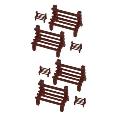 Imagem de Generic 8 Peças Mini Banco Modelo Móveis Casa De Boneca Micro Paisagem Banco Simulação Mini Banco Mini Banco Ornamento Banco De Jardim Em Miniatura Banco Em Miniatura Modelo Material Mesa