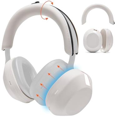 Imagem de WC Protectz XM5 - Capas protetoras de silicone para fones de ouvido para fones de ouvido Sony WH1000XM5, da Wicked Cushions | Proteção superior com designs elegantes | Prata