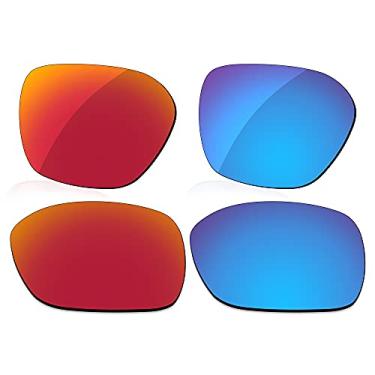 Imagem de LenzReborn Lente polarizada de substituição para óculos de sol Oakley Proxy OO9312 - vermelho fogo + azul gelo
