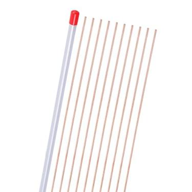 Imagem de Solda de cobre de 40,6 cm, 10 varetas de cobre fosforoso, hastes de soldagem autofluxantes de baixa temperatura para geladeira HVAC, forno, tubos de cobre