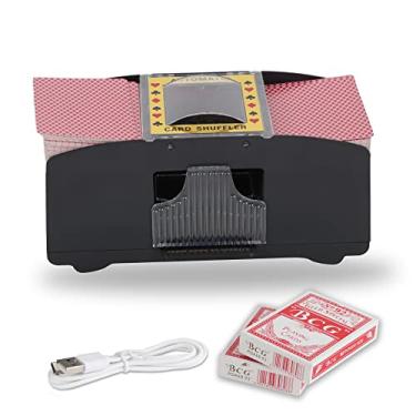 Imagem de SandT Collection Baralhador automático de cartões, máquina de revendedor de 2 baralhos operada por bateria
