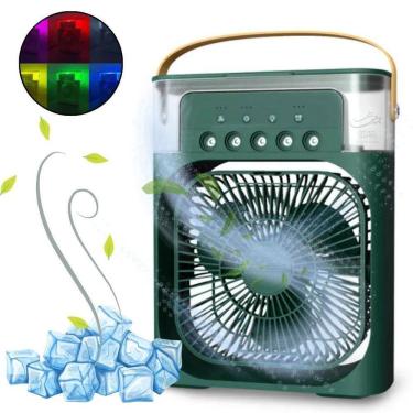 Imagem de Climatizador Ventilador Umidificador Portátil 600ml Verde