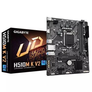 Imagem de Placa Mae Gigabyte INTEL H510M K V2 MATX LGA 1200 M.2 NVME 2XDDR4 MAX. 64GB 1X HDMI 2XUSB 3.2 4XUSB