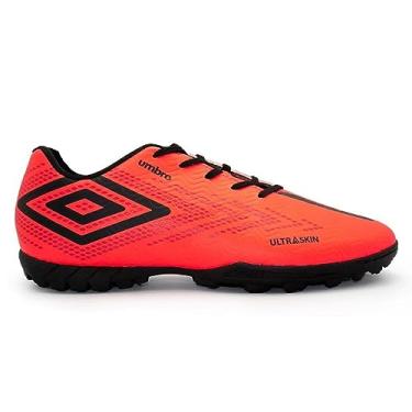 Imagem de Chuteira Society Umbro Ultraskin Coral/preto/vermelho U01fb036-014-43