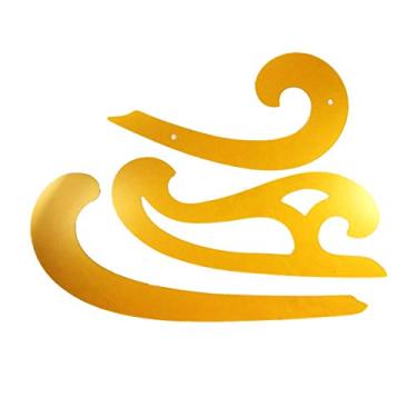 Imagem de ZHONGJIUYUAN Régua de curva francesa de plástico 3 Stlye, conjunto de ferramentas multifuncionais para desenho de desenho