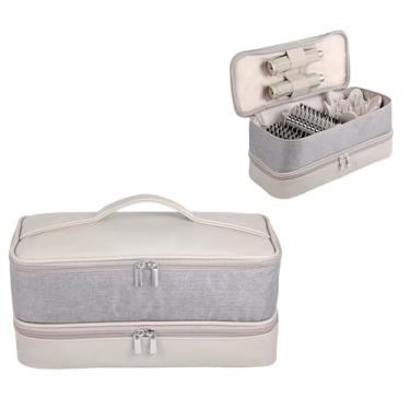 Imagem de GENCAM Estojo de transporte de camada dupla para Shark Flexstyle, estojo de viagem para Shark SpeedStyle, bolsa organizadora portátil para Shark Flexstyle FlexFusion/Dyson Airwrap Styler e acessórios,