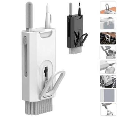 Imagem de Escova de Limpeza Kit Multifuncional Teclado 8 em 1 Eletrônico, Fone de Ouvido, Teclado, Tela de Computador, Removedor de teclas (cor sortida: branco ou preto) - ROCCAMARE
