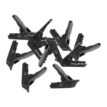 Imagem de predolo 10 pçs clipes de toldo de lona apertar fixadores de bloqueio clipes de tenda grampos para guarda-sóis capas de carro toldos acampamento, PRETO