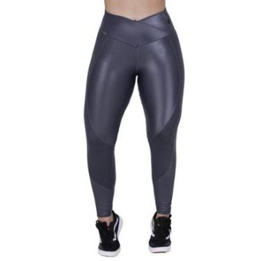 Imagem de Calça legging cirre liso poliamida cós transpasse-Feminino