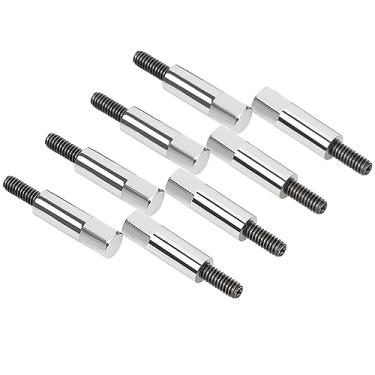 Imagem de SHINEHOME Conjunto de parafusos de tampa de válvula sextavada cromada com bloco pequeno para CHEVY 283 305 327 350 383 SBC kit de pino 8 peças/conjunto, aço cromado com acabamento de óxido preto,