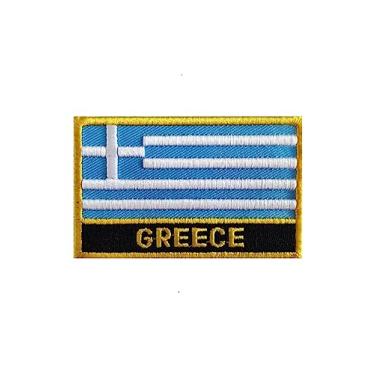 Imagem de Ruoming 1 PÇ Patch de bandeira da Grécia bordado a ferro ou costurado tático militar nacional da Grécia