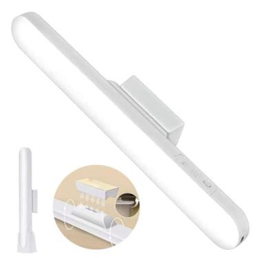 Imagem de Luminária De Mesa Led Recarregável USB Touch com 2 Suportes: Magnético e Base para Apoio de Mesa, ideal para Parede, Armário, Cozinha, Banheiro e Mesa – Led com Luz Ajustável 3 modos de Iluminação.