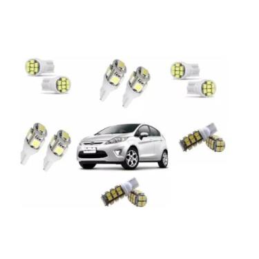 Imagem de Kit 12 Lâmpadas Led Pingo Teto Placa Re Ford New Fiesta - Blue Lion