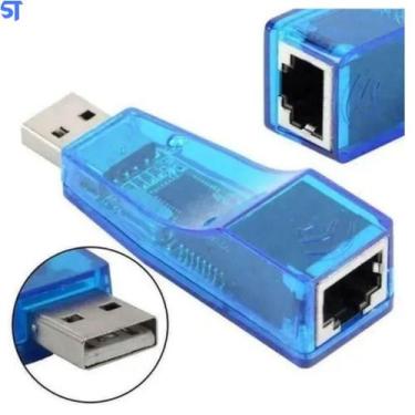 Imagem de Adaptador Usb 2.0 Lan Placa De Rede Externa Rj45 - Importado