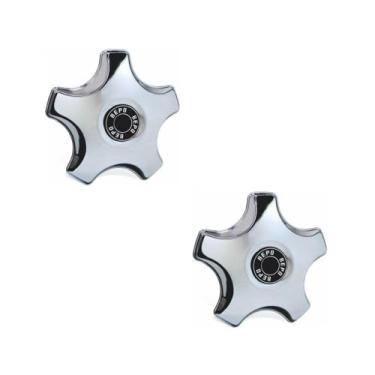 Imagem de Calota Miolo 5 Pontas Aro 16 E 17.5 Cromada Par - Bepo