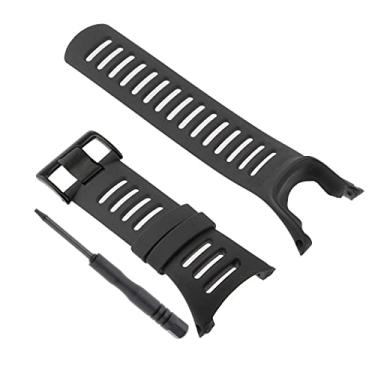 Imagem de Kesoto Pulseira de borracha para relógio inteligente masculino SUUNTO Ambit3 Ambit 2 Ambit 1 24 mm à prova d'água conjunto de ferramentas macias – preta, 24 mm