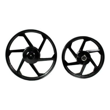 Imagem de Rodas Liga Leve 6 Palitos - Biz 100 - Biz 110i - Biz 125 - Loja Duas R