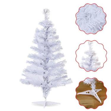 Imagem de Árvore Natal Para Mesa Decoração Cor Branca 50 Galhos 60cm - 01Smart, 