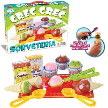 Imagem de Brinquedo Crec Crec  Sorveteria Comidinhas Com tiras autocolantes - Bi