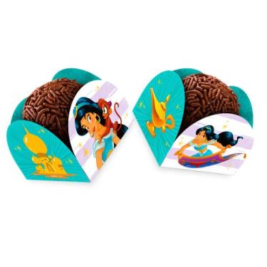 Imagem de 50 Forminhas para doces decoração Jasmine festa aniversário - Regina