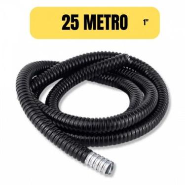 Imagem de Sealtubo metálico flexivel emborrachado 1 preto 25 metro - INDEL