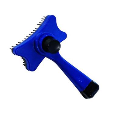 Imagem de Rasqueadeira Cães Gatos Auto Limpante Profissional Homepet, Azul