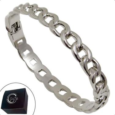 Imagem de Bracelete Estilo Corrente com Encaixe Banho Paládio/Prata - GRANADO AC