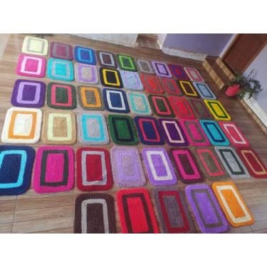 Imagem de Kit 10 Tapete de frufru para porta 2 cor fundo antiderrapante - Valent